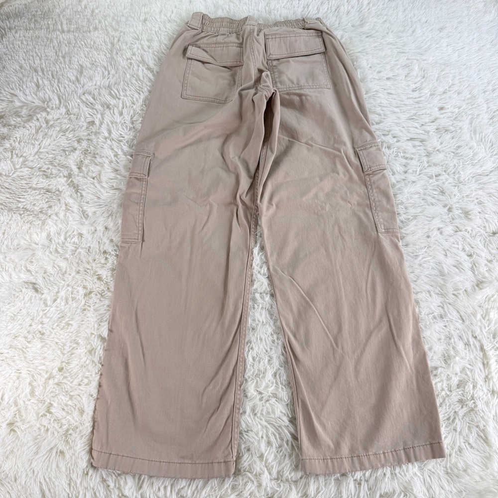 Hollister Low-Rise Baggy Cargo Pants Tan Khaki Size 2R Waist 26 Y2K Grunge Sk8 - Picture 11 of 13
